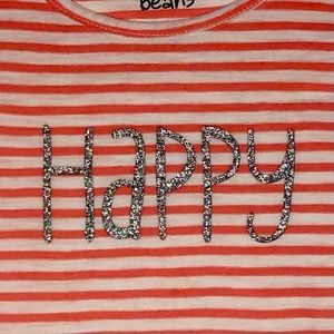 Jumping Beans Peach & White striped shirt